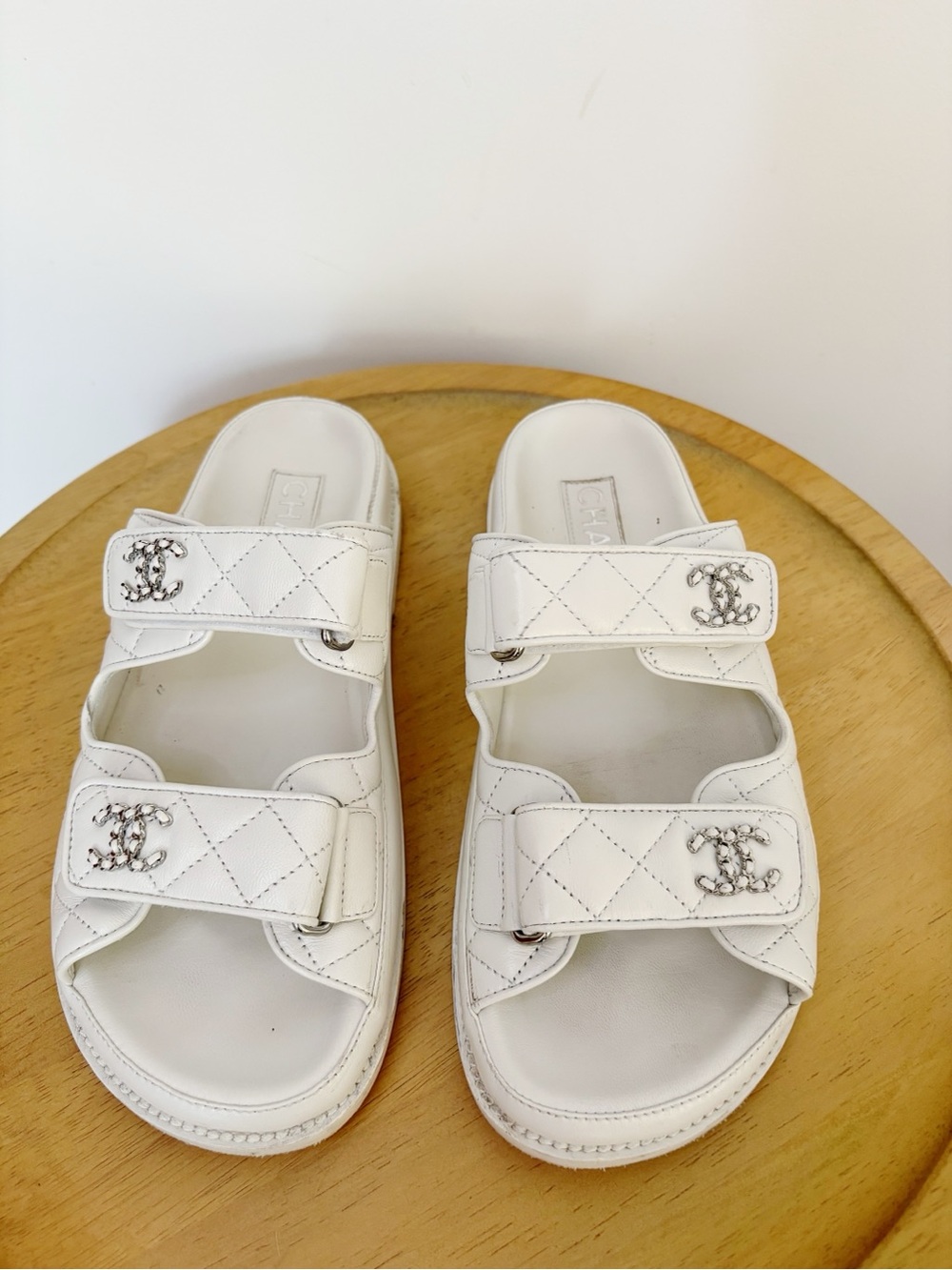 Chanel Leather Dad Sandals